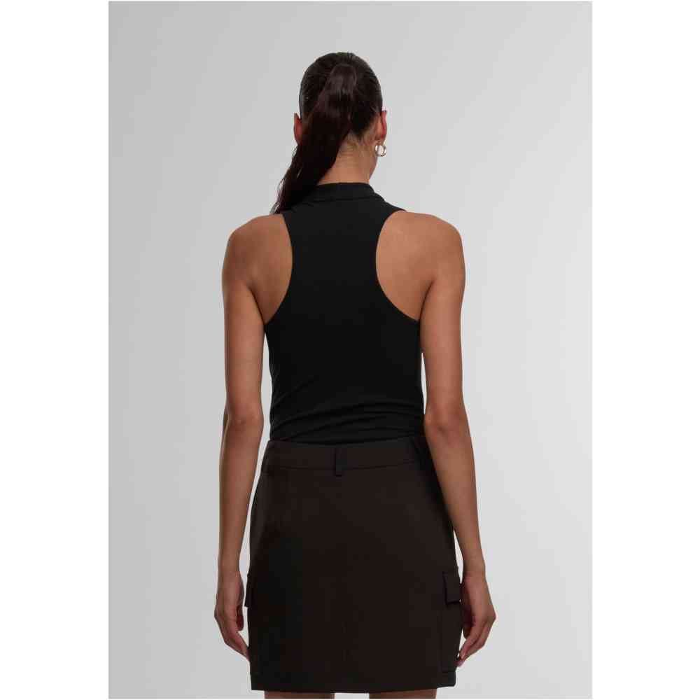 Mister Tee - Fly Away Sleeveless Turtleneck Bodysuit - Zwart